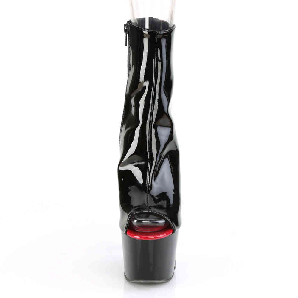 Pleaser - ADORE-1025 Plattformstiefel, Poledance Schuhe - Pole dance schuhe - Schwarz/Rot